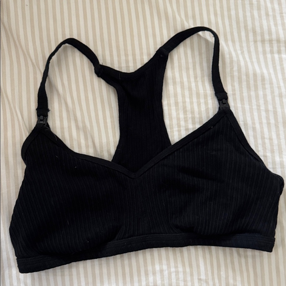 Target Black Ribbed Bralette